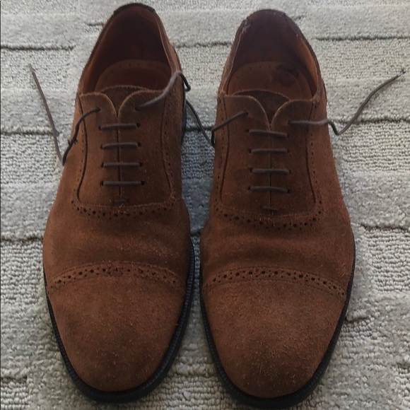 Martin Dingman Charleston Captoe Suede Shoes